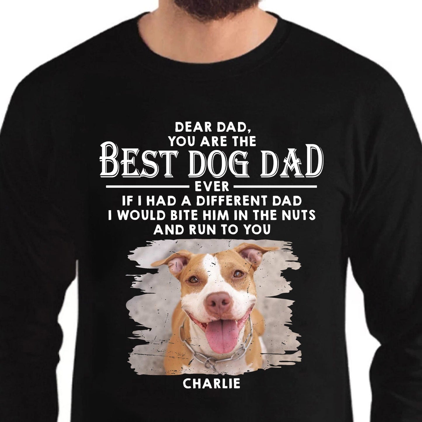 Dogs Run To You Personalized Custom Photo Dog Dad Shirt C606