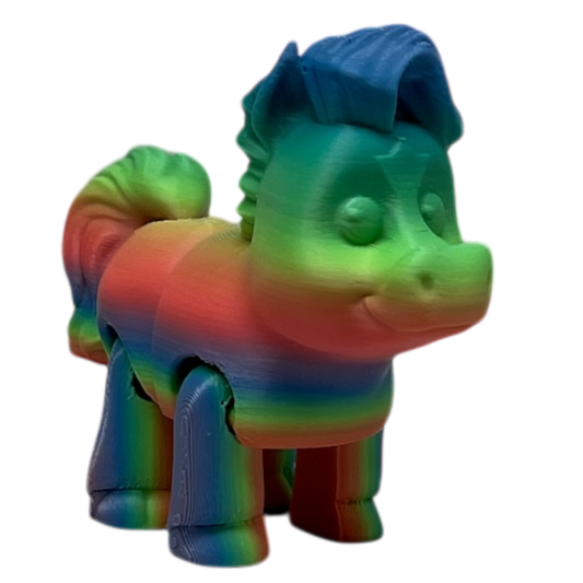 Barnyard Horse- Pastel Rainbow