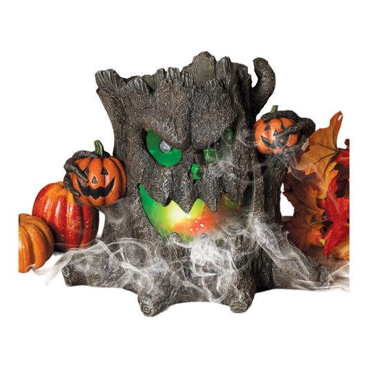 Lighted Smoking Haunted Stump - 12.5 Inch