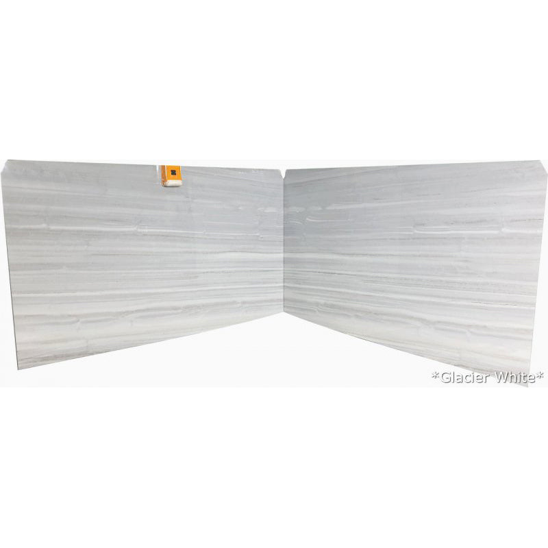 Glacier White Vein-cut Bookmatching Marble Slabs Polished - Livfloors Collection