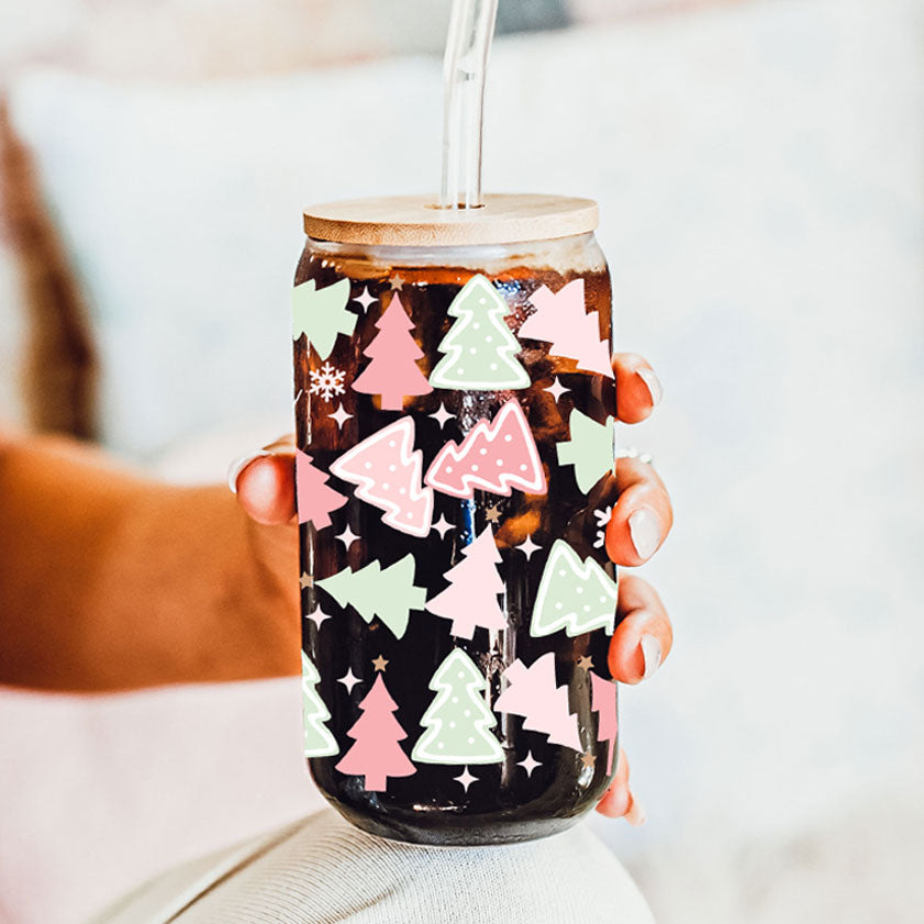 Holiday Funny Insulated Tumbler 17oz Tree Tops Glisten Children Don't Listen Coffee Cup