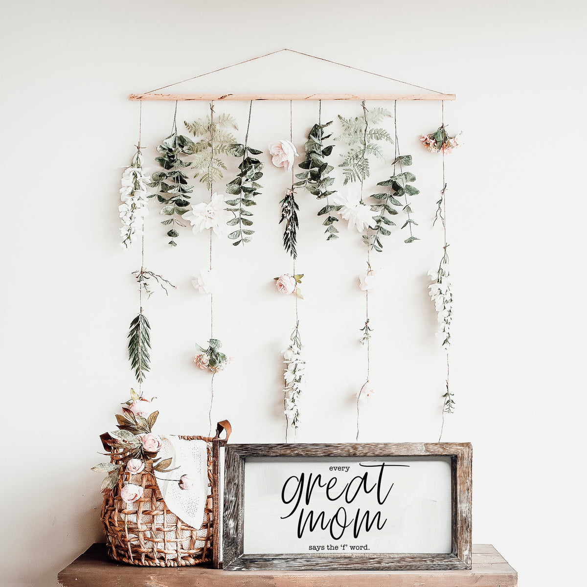 Funny Mom Sign Every Great Mom Says The F Word Wood Desk Or Wall Decor