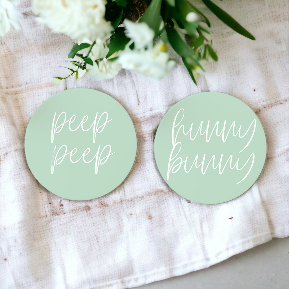 Easter Spring Ceramic Coaster Set 4 Inch Absorbent Drink Coasters Table Protectors Pack