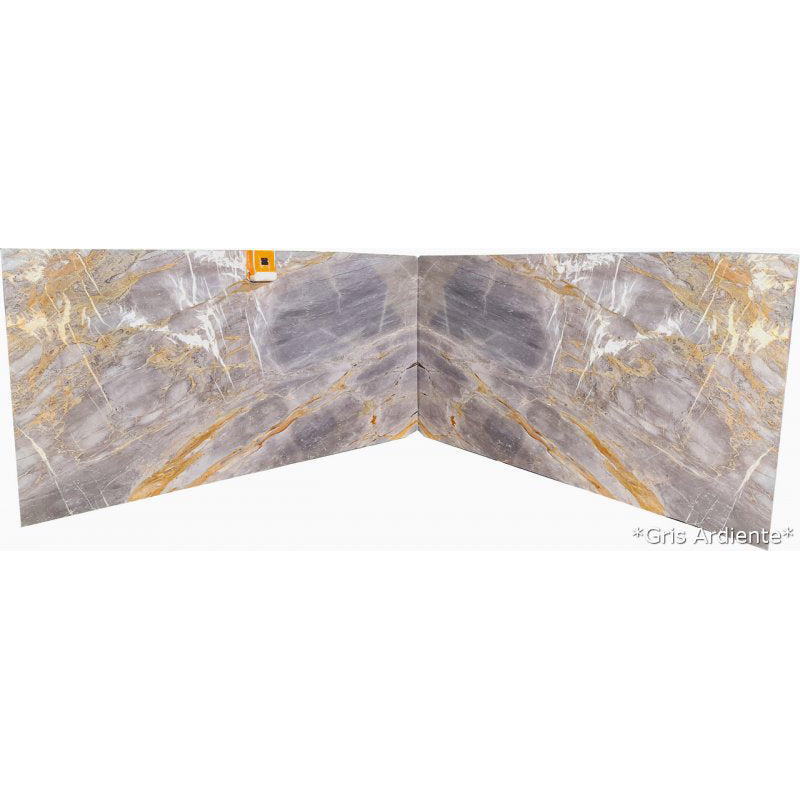 Gris Ardiente Gray Bookmatching Marble Slabs Polished - Full Truckload