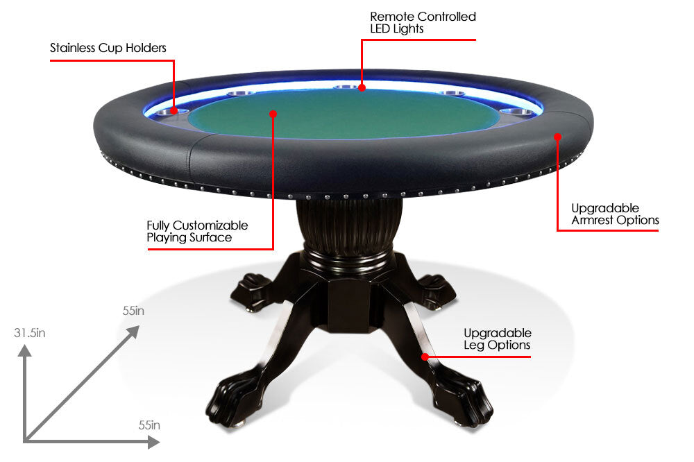 BBO Ginza LED Poker Table