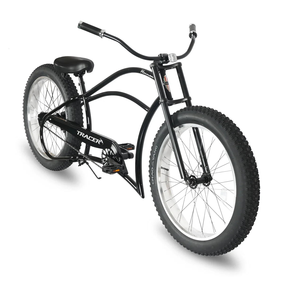 Tracer Harman GT 26'' Classic Chopper Stretch Cruiser Fat Tire Bike Single Speed