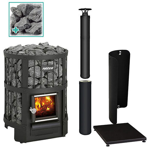 Harvia Legend 150 Wood-Burning Sauna Stove Package, 16kW