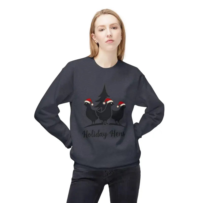 Ocean State Styles Sweater Fleece Holiday Hens Design