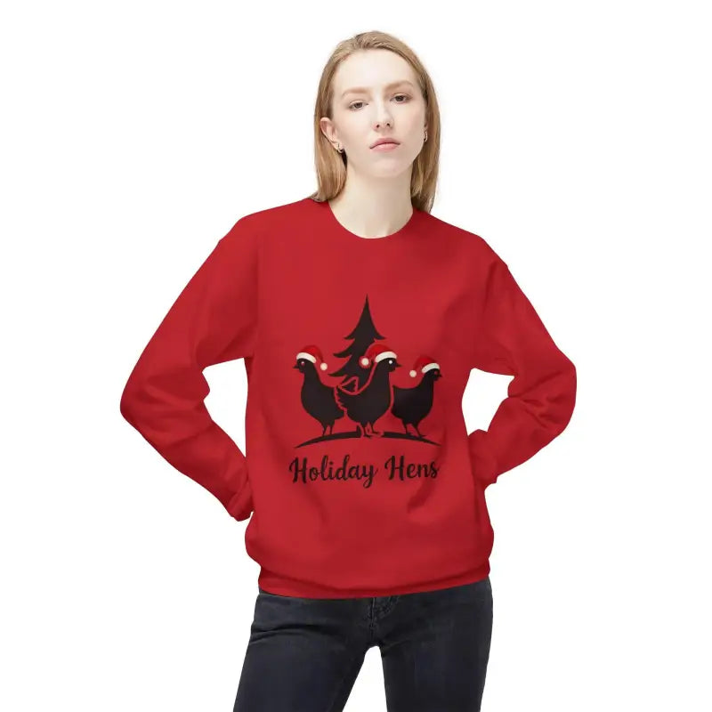 Ocean State Styles Sweater Fleece Holiday Hens Design