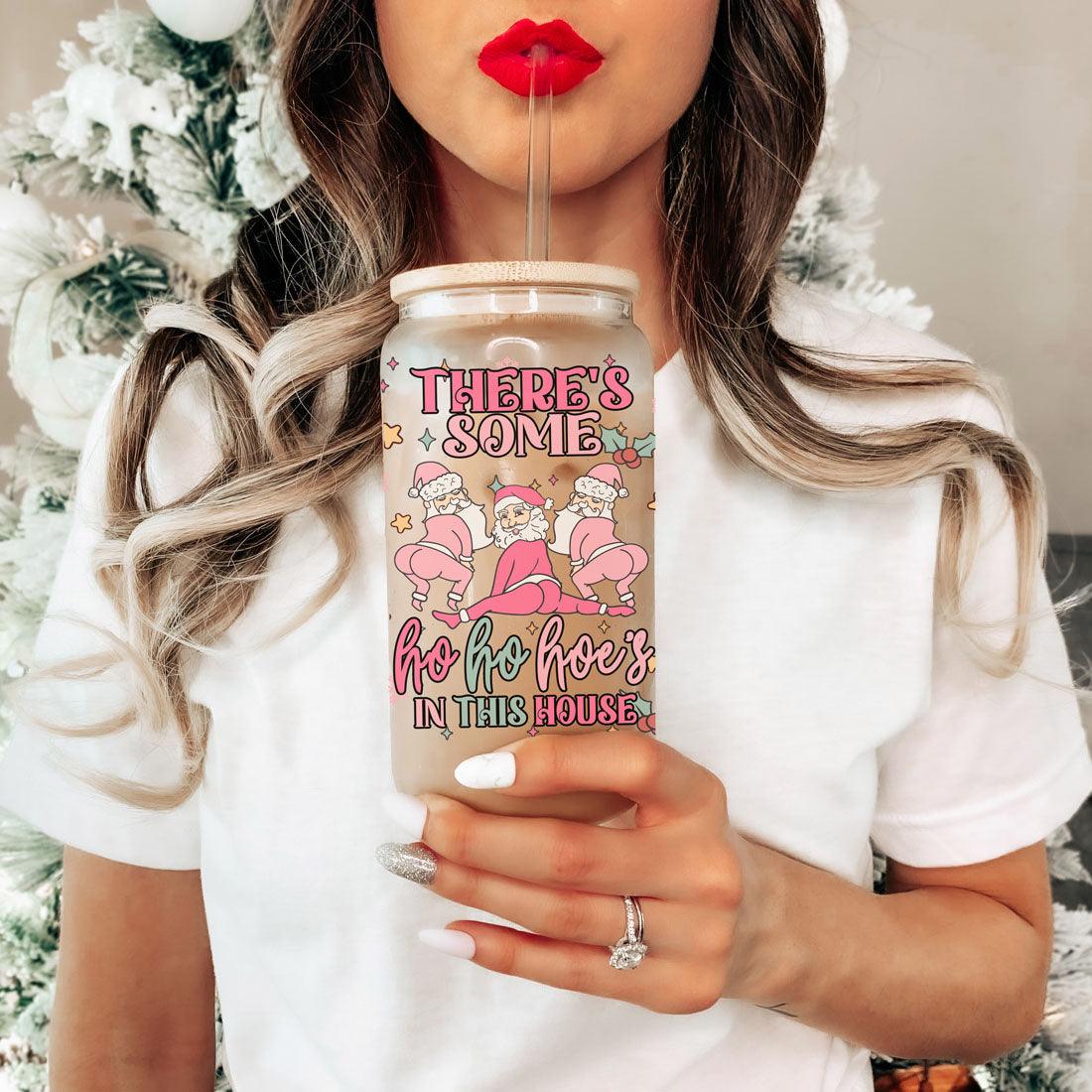 Funny Christmas Coffee Mug 17oz Pink Pastel Twerking Santa Naughty Holiday Cocoa Eggnog Cup