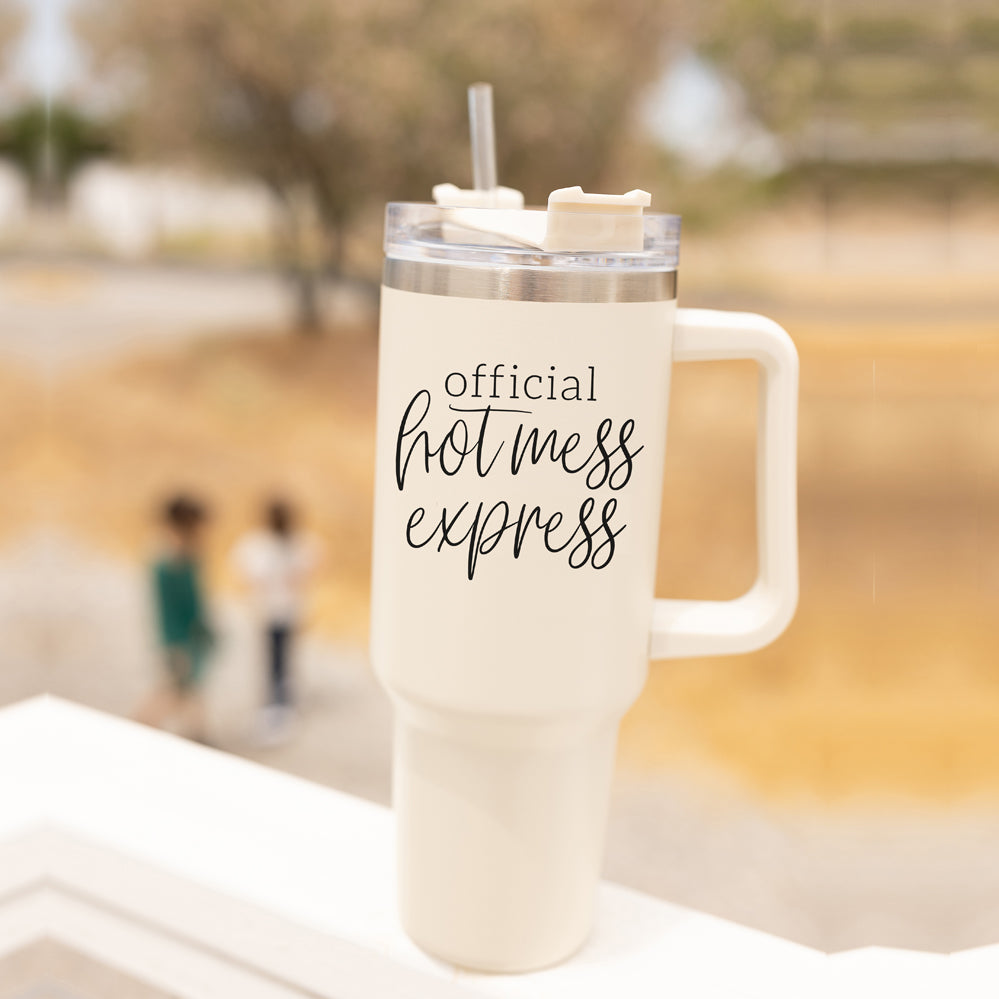 Hot Mess 40oz Tumbler With Lid And Straw - Insulated Travel Cup