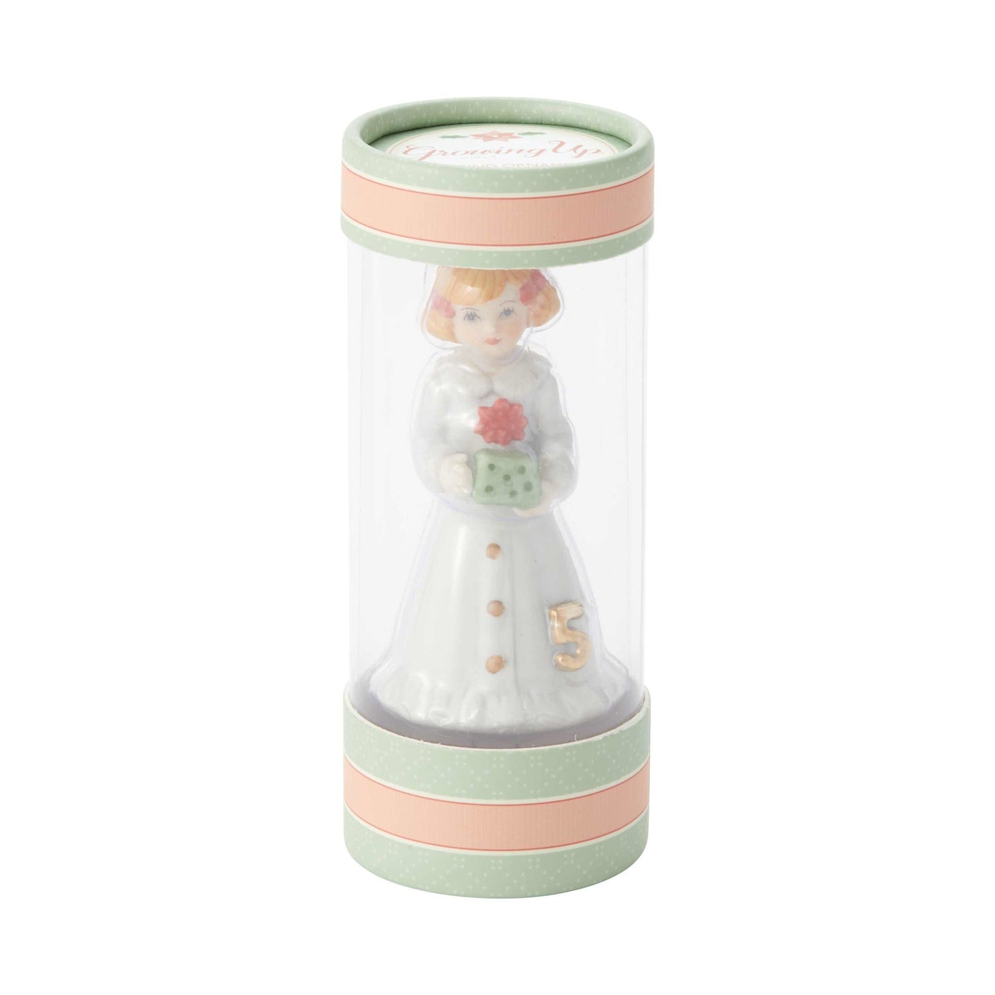 Growing Up Girl Ornament - Brunette Babies 1st