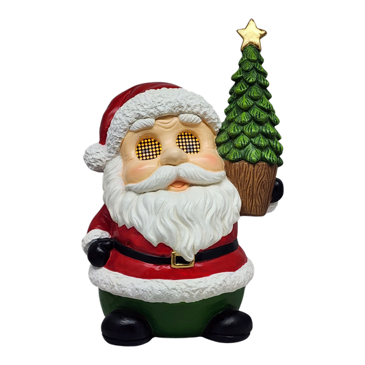 Jolly Santa with Moving Eyes and Christmas Tree