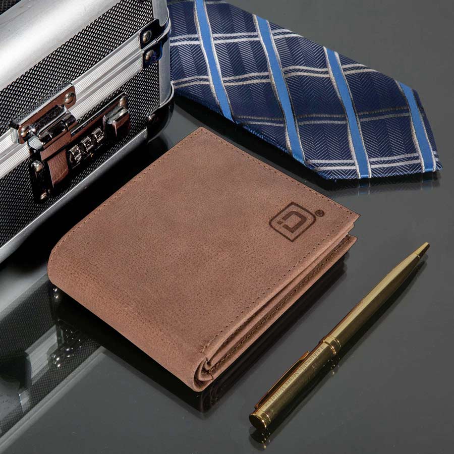 Mens RFID 10 Slot Bifold Wallet with ID Window