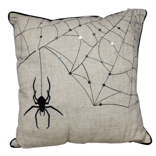 Spooky Spider Web Pillow
