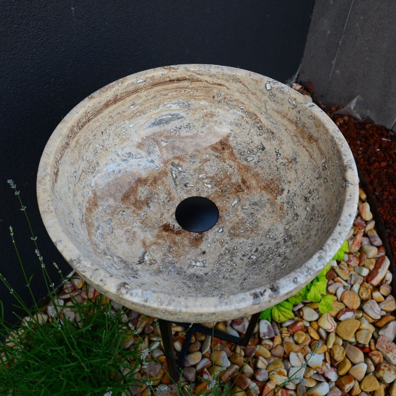 HANDCRAFTED VALENCIA TRAVERTINE SINK – Erratic Behavior
