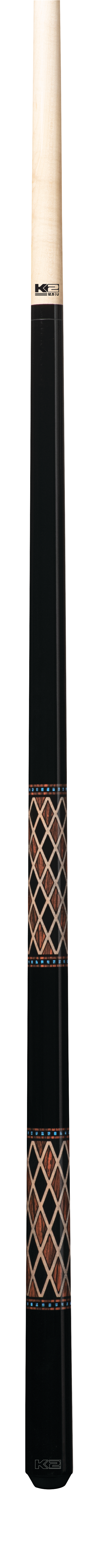 K2 Cue Gloss Black with Diamond Simulated Wrap