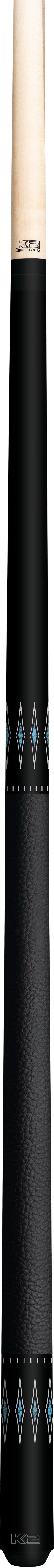 Matte Black, Silver & Blue Crystal Diamonds Design Black Linen Wrap K2