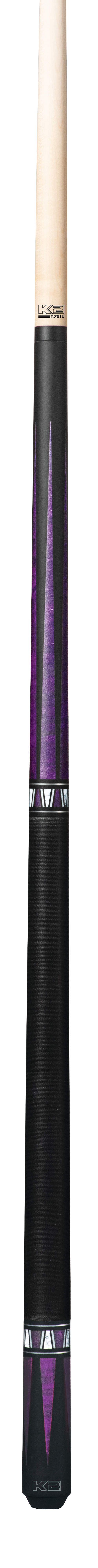 K2 Cue Matte Curly Point Design W/Black Irish Linen Wrap