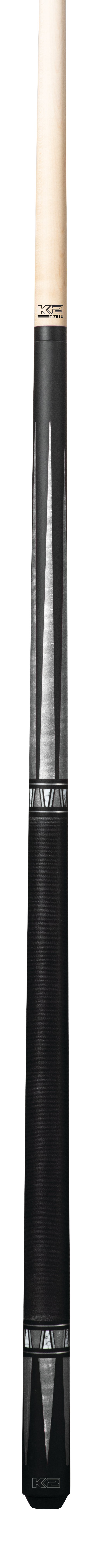 K2 Cue Matte Curly Point Design W/Black Irish Linen Wrap