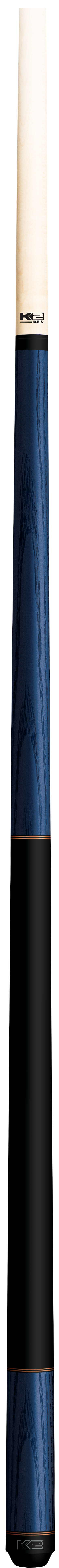 K2 Matte Color, Dual Copper Rings, Black Wrapless Cue Stick