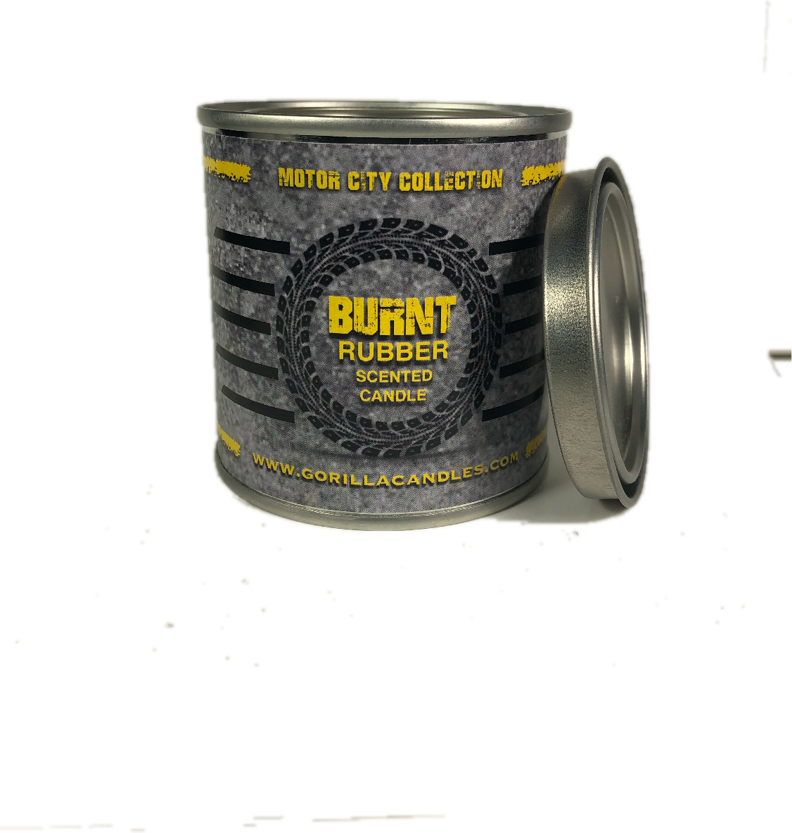 Burnt Rubber Scented Candle Natural Soy Wax Novelty Automotive Smell Home Fragrance 8 oz