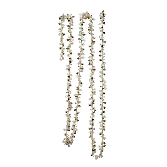 9 Foot Iridescent and Gold Beaded Garland