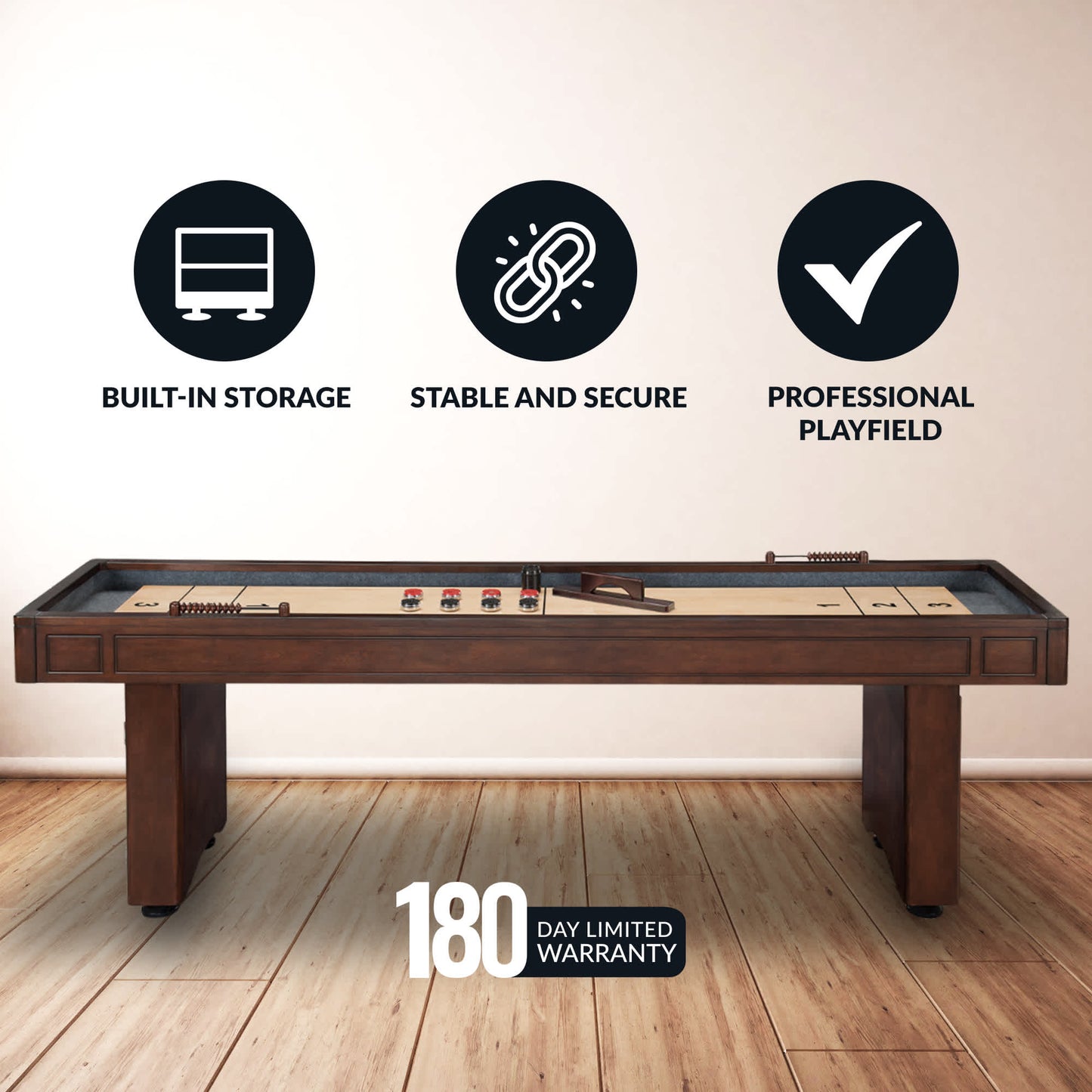 Hathaway Austin 9-ft Shuffleboard Table