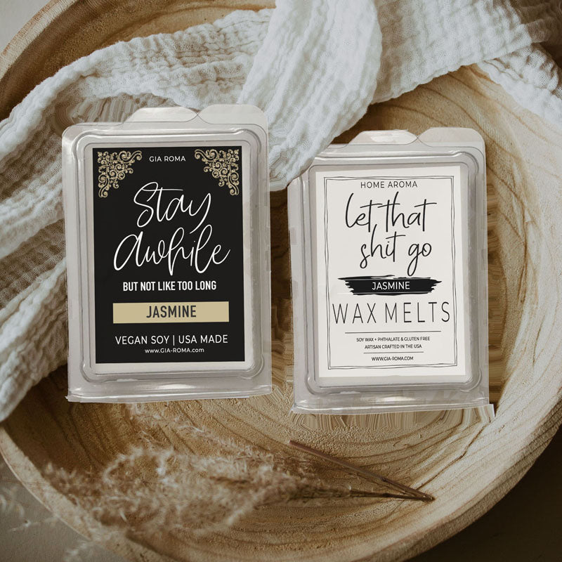Jasmine Scented Candle Soy Wax Aromatherapy Reed Diffuser Floral Fragrance Sweet Sensuous Aroma