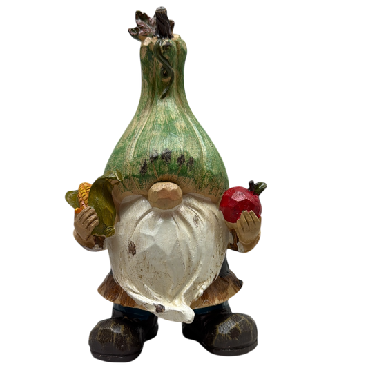 Harvest Gathering Gnome - Apple and Corn