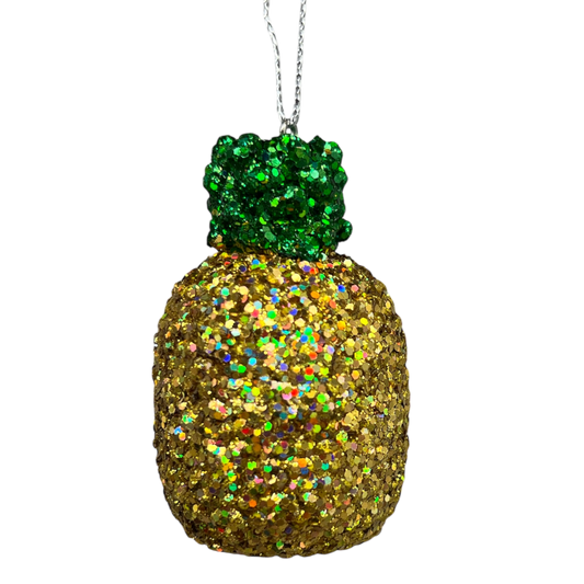 Bedazzled Pineapple Ornament - Tropical Sparkle