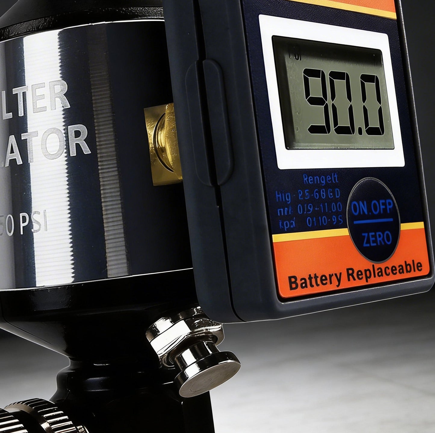 Professional 2-in-1 Air Filter System - 160 PSI Digital Regulator with Water Separator (AI303-R2)