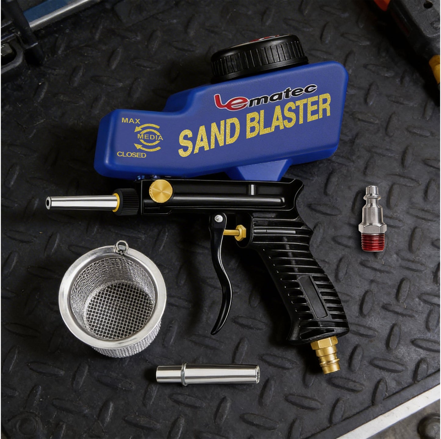 Professional Soda Blaster Kit - 150 PSI Multi-Media with Steel Nozzle (AS118)