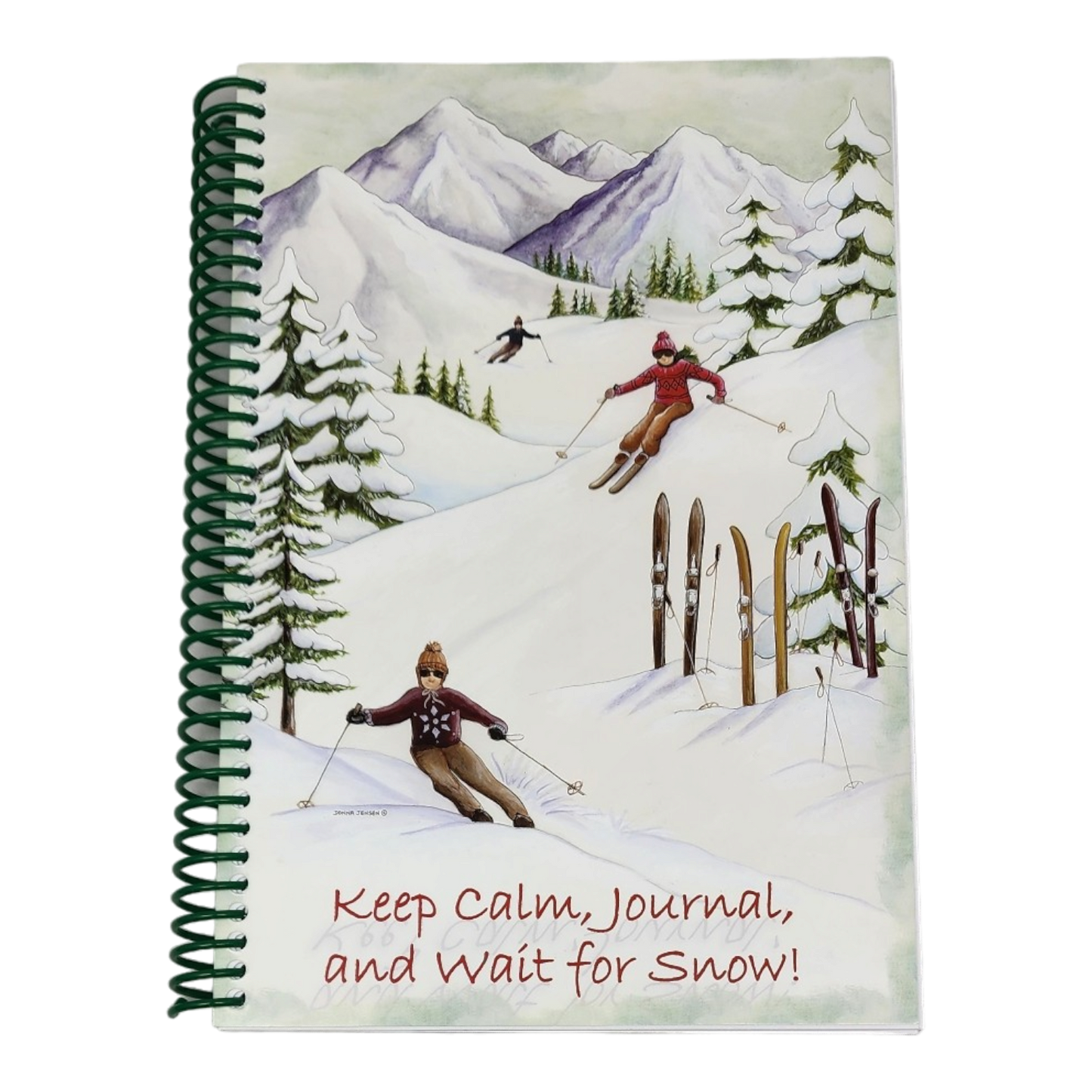 Wirebound 6X9 Lined Journal - Skiing