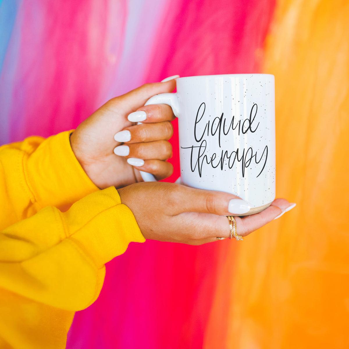 Liquid Therapy Ceramic Mug 16oz Relaxing Coffee Tea Cup Gift For Stress Relief