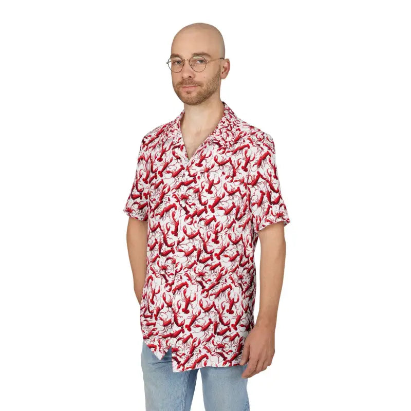 Ocean State Styles SeaBreeze Lobster Print Hawaiian Shirt