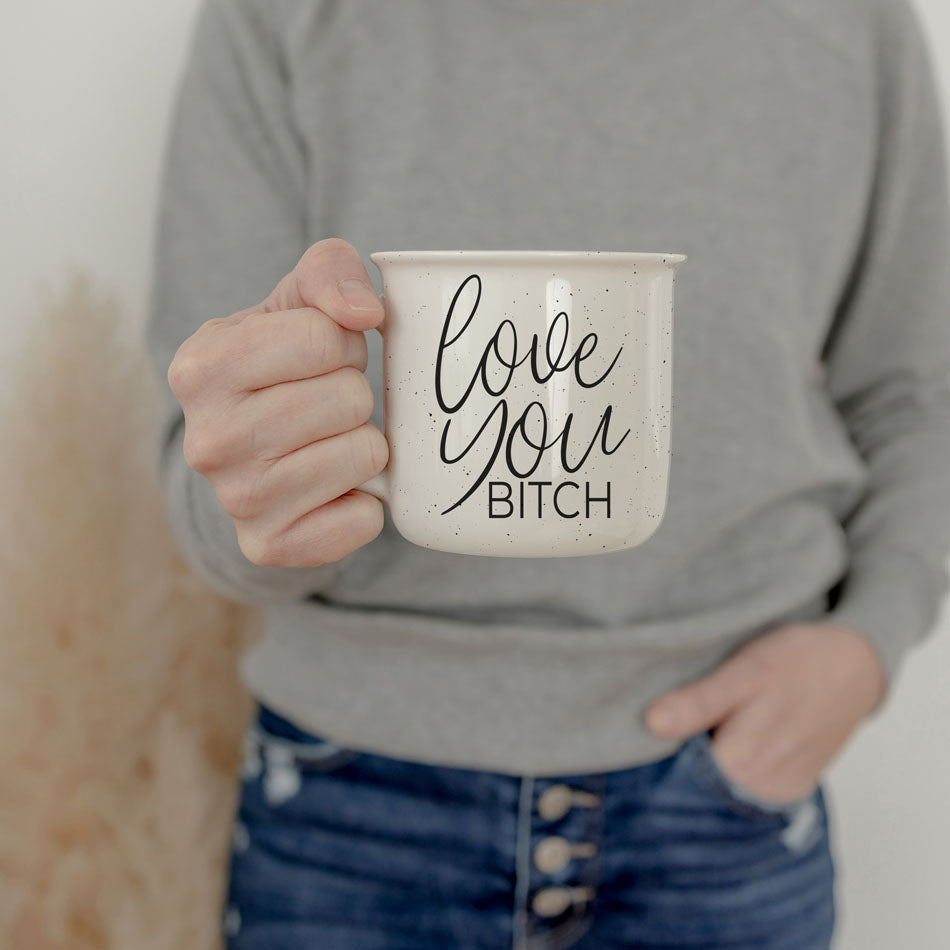 Love You Bitch Ceramic Coffee Mug 14.5oz Funny Sassy Gift For Best Friend