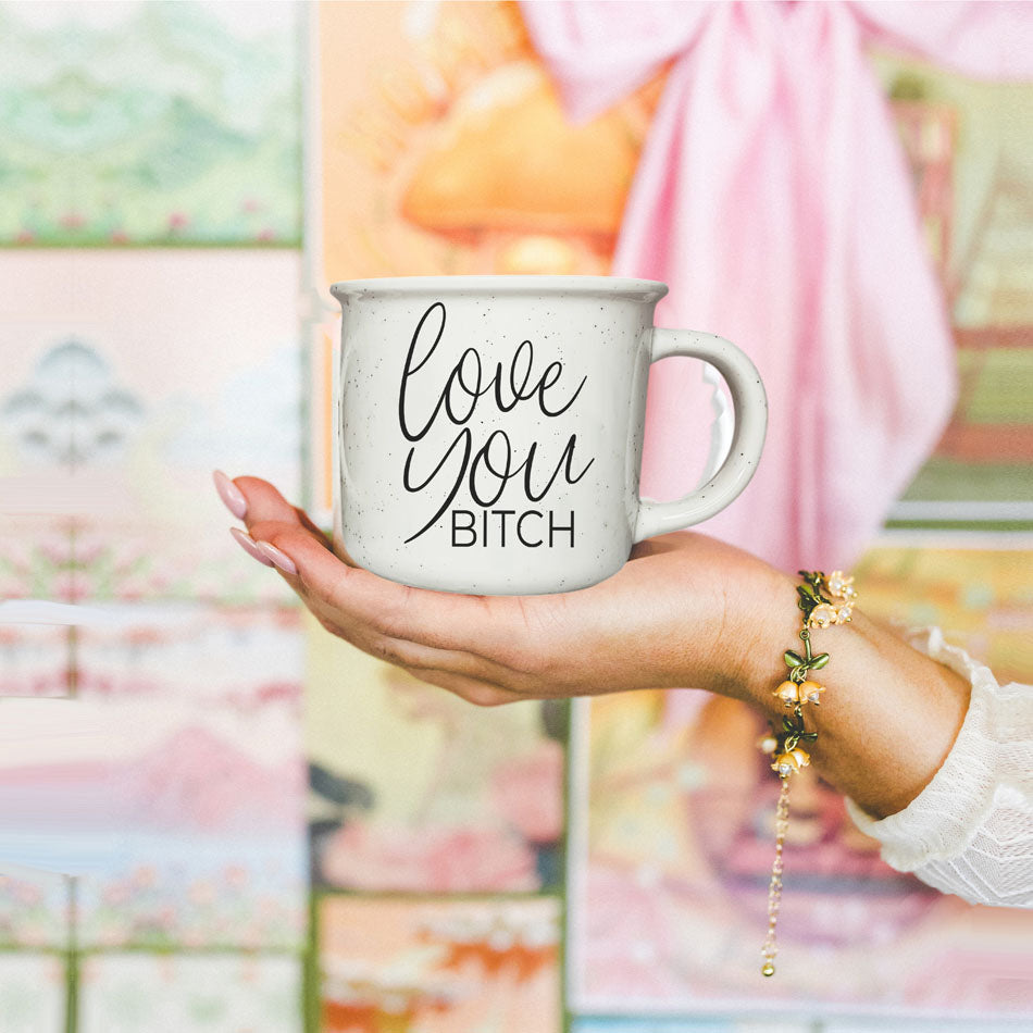 Love You Bitch Ceramic Coffee Mug 14.5oz Funny Sassy Gift For Best Friend
