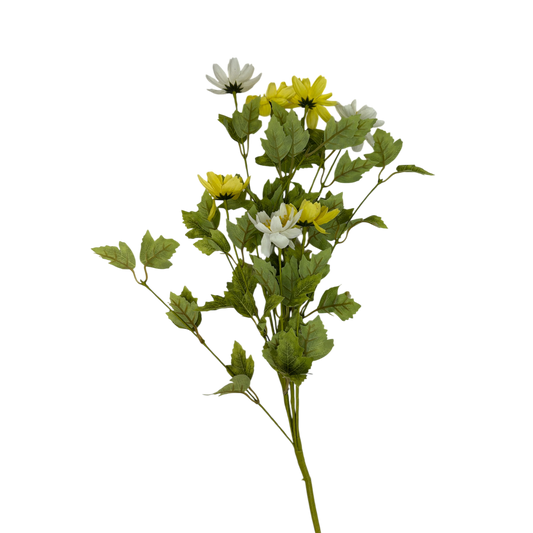 20 inch Faux White and Yellow Sunny Day Daisy Bouquet