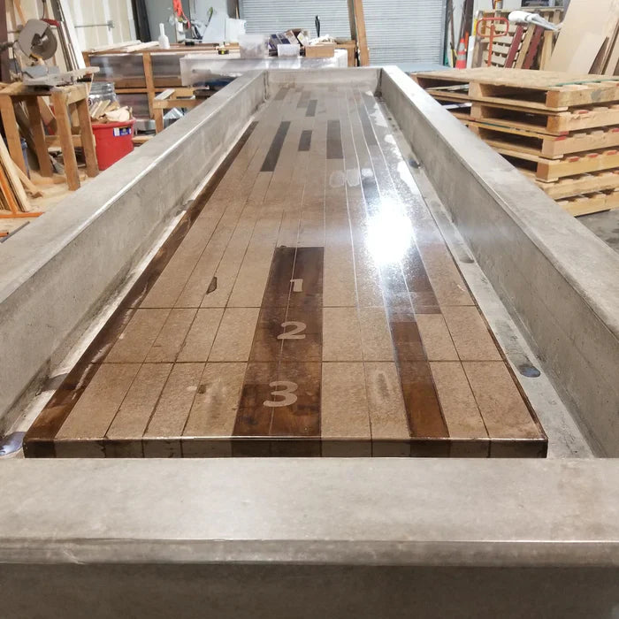 Stone Age Concrete Outdoor Shuffleboard Table