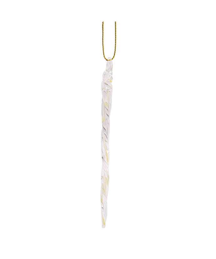 Glow In The Dark Glass Icicle Ornaments, 24-Piece Box