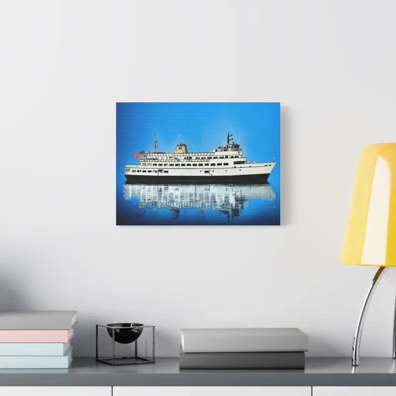 Ocean State Styles Canvas Art Block Island Ferry Stretched