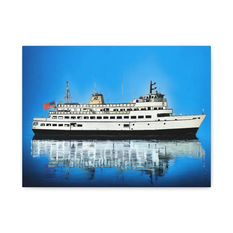 Ocean State Styles Canvas Art Block Island Ferry Stretched