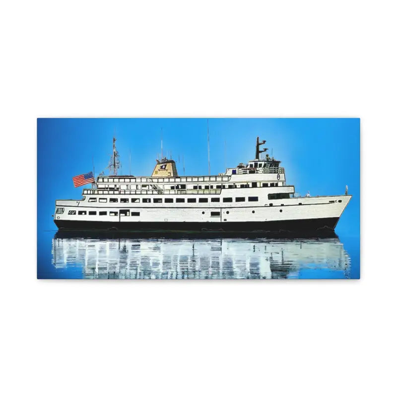 Ocean State Styles Canvas Art Block Island Ferry Stretched