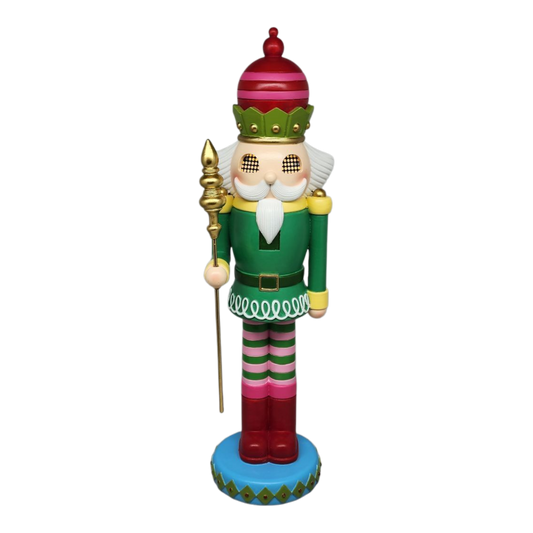 Resin Nutcracker with Moving Digital Eyes - 19 Inch