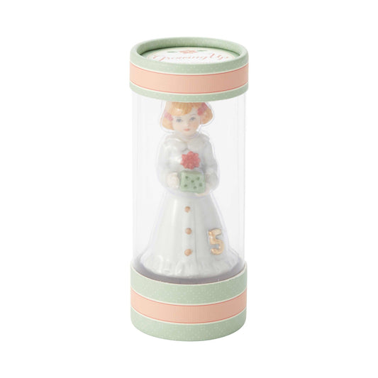 Growing Up Girl Ornament - Blonde Age 5