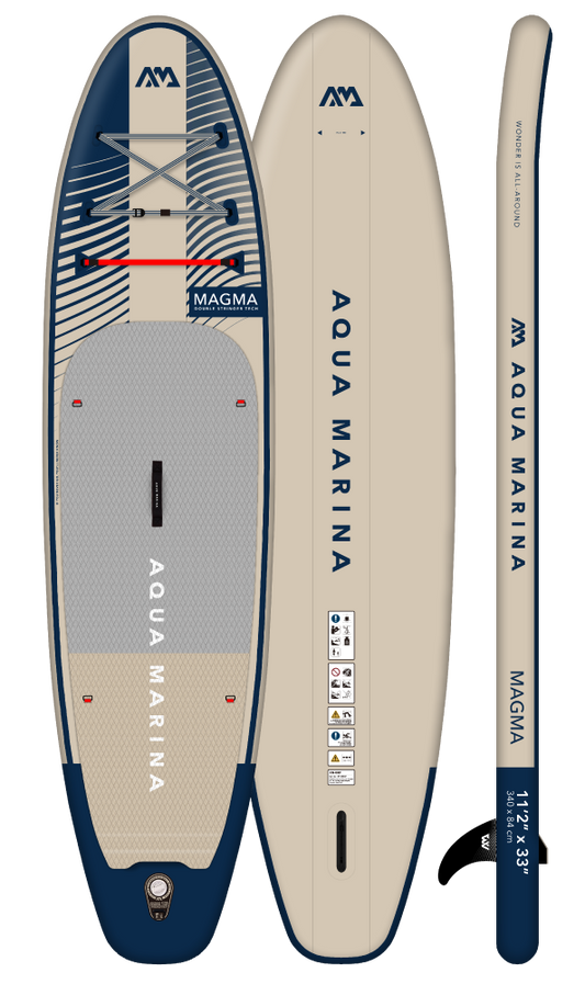 Aqua Marina Magma Advanced All-Around Paddleboard 11'2" with Carbon/Fiberglass Hybrid Paddle