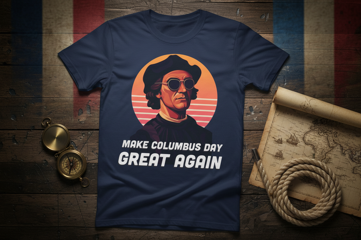 Walton & Johnson Make Columbus Day Great Again T-shirt