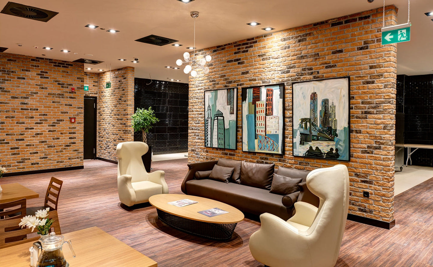 Granulbrick Pink Manufactured Stone Handmade Brick Veneer - Livfloors Collection
