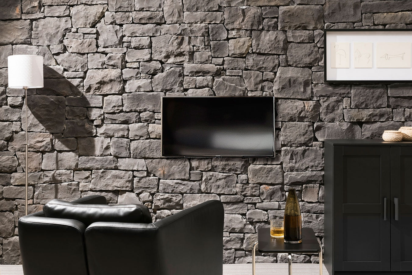 Ashlar Pattern Masso Anthracite Manufactured Stone Handmade Veneer - Livfloors Collection